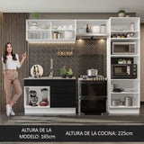 Combo de Cocina 270 cm Agata Blanco/Negro 05