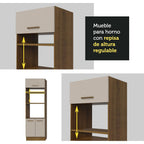 Combo completo de Cocina 310 cm 10 Puertas 2 Cajones Sin Mesada Marrón/Crema Agata Madesa