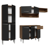 Cocina Compacta 229 cm Emilly Marrón/Negro 016