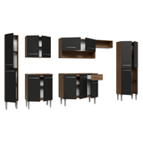Cocina Compacta 325 cm Emilly Marrón/Negro 07