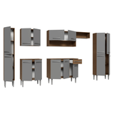 Cocina Compacta 325 cm Emilly Marrón/Gris 07