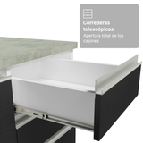 Kit Bajo Mesada con Cristalero Madesa Glamy 70cm MB 01