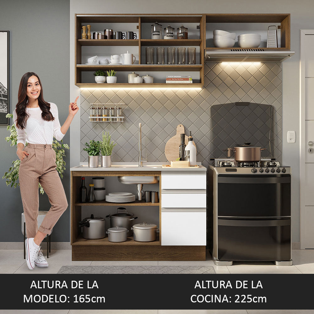 Combo de Cocina Madesa Glamy 200cm MB 08