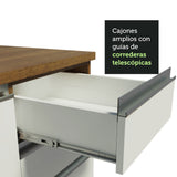 Combo completo de Cocina 260cm Marrón/Blanco Glamy Madesa 04