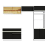 Combo completo de Cocina Madesa Glamy 270cm Blanco/Negro 12