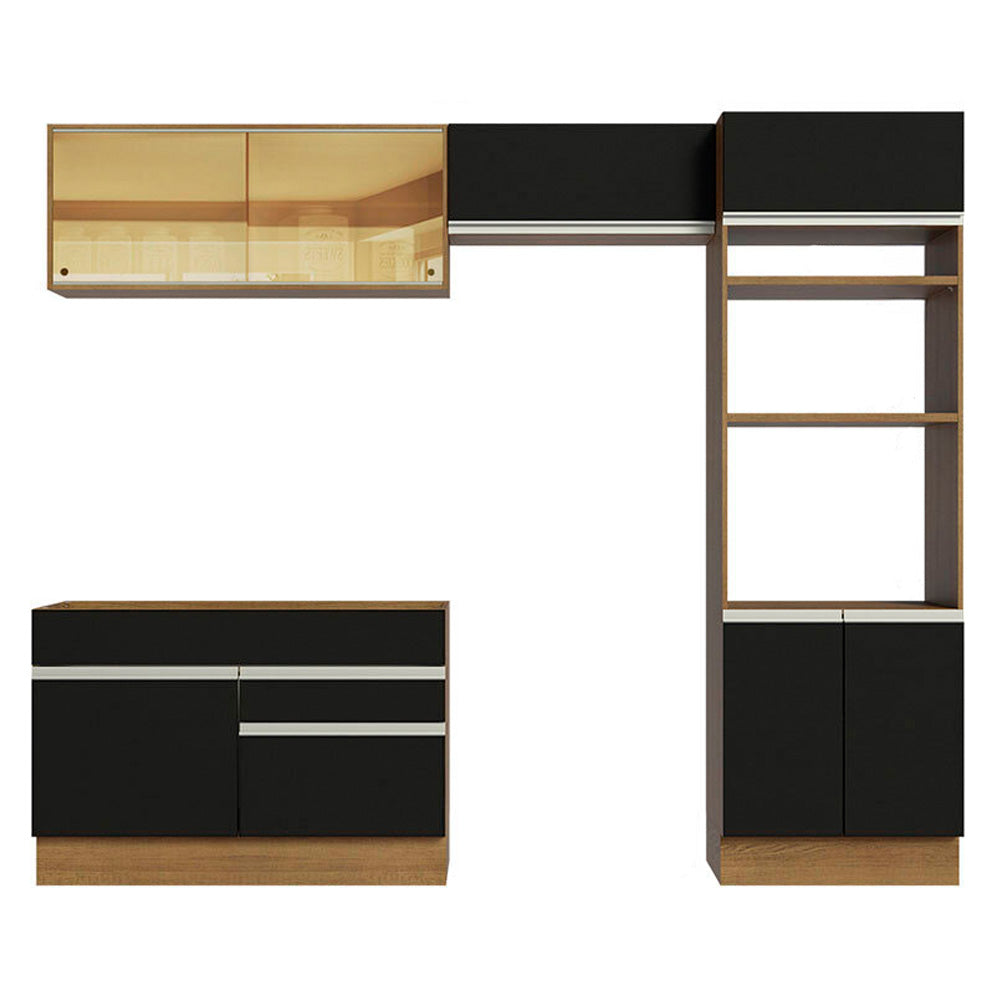 Combo completo de Cocina Madesa Glamy 270cm Marrón/Negro 12