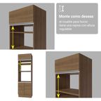 Combo completo de Cocina 270 cm Marrón Glamy Madesa