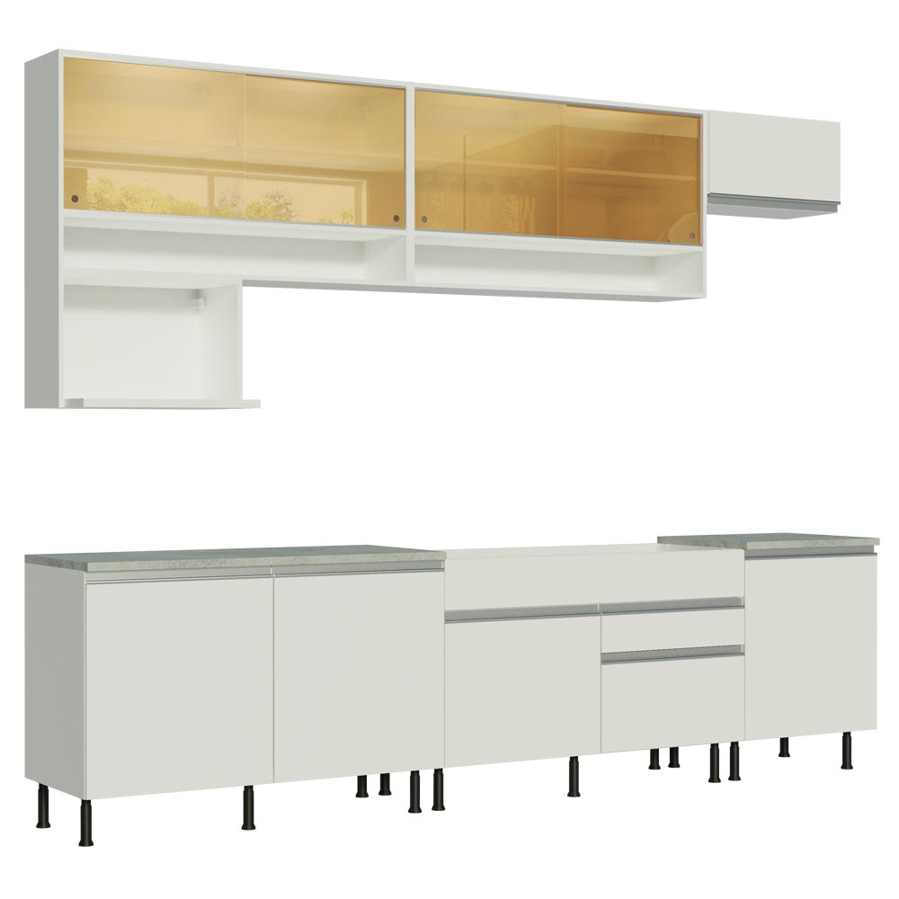 Combo completo de Cocina 300 cm Blanco Verona Madesa 01SR