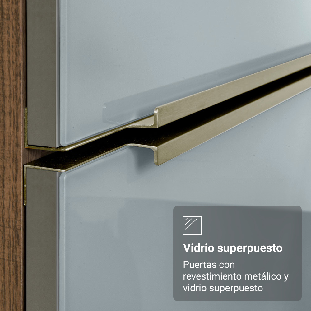 Combo de Cocina con Cristalero 190 cm Madesa Lux MG 02