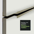Cocina Compacta 200 cm 4 Puertas 3 Cajones Sin Mesada Blanco Lux Madesa 03