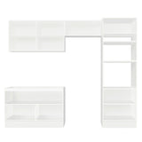 Combo Completo de Cocina 270 x 60 cm Blanco/Blanco Aterciopelado Lux Madesa 01