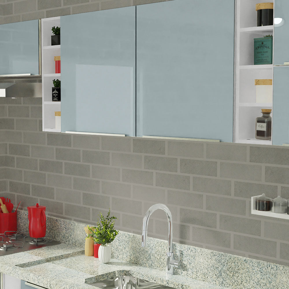 Combo completo de Cocina 300cm Blanco/Gris Lux da Sabrina Madesa