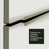Combo Completo de Cocina 340 x 60 cm Blanco/Blanco Aterciopelado Lux Madesa 01