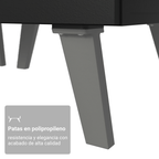 Combo Completo de Cocina 260 cm 8 Puertas 1 Cajón con Mueble para Horno y Microondas Negro Nice Madesa