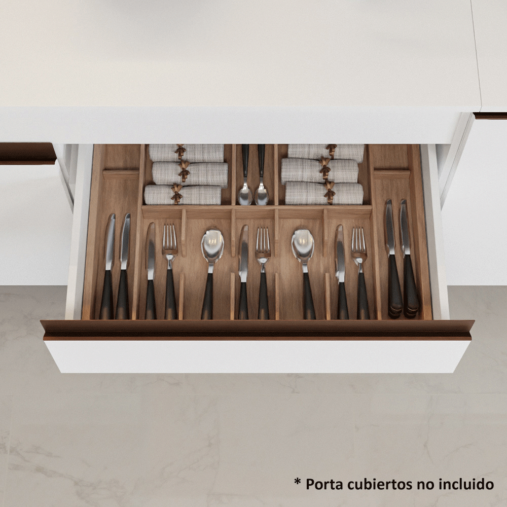 Cocina Compacta 190 cm Reims Blanco 04