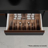 Cocina Compacta 190 cm Reims Negro 04