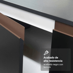 Combo Completo de Cocina 250 cm 6 Puertas 4 Cajones Negro Reims Madesa