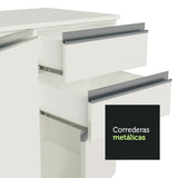 Cocina Compacta Smart 100% MDF 180 cm 7 Puertas 2 Cajones (Con Mesada) Blanco 02 Madesa