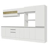 Combo Completo de Cocina 100% MDF 300 cm Blanco Smart Madesa 02