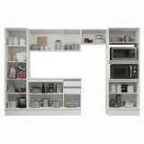 Combo completo de Cocina 100% MDF 300cm Blanco Smart Madesa 03