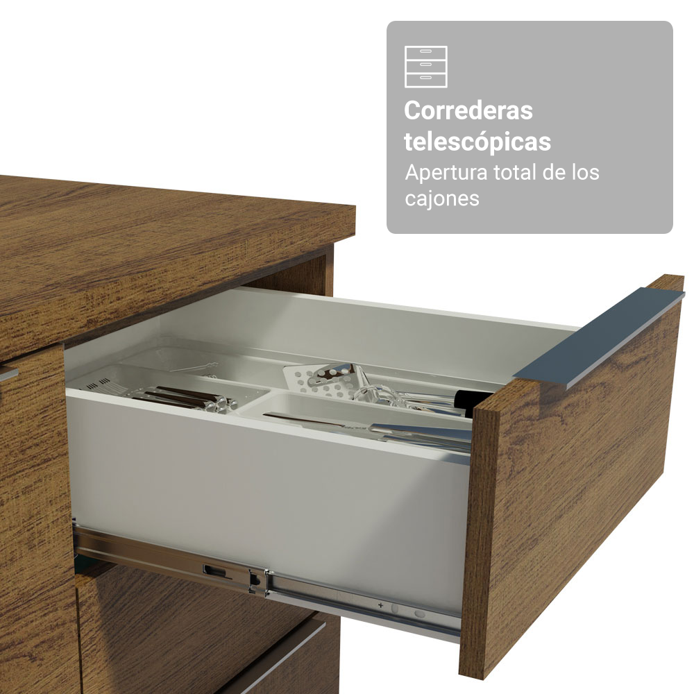Kit Bajo Mesada con Cristalero Madesa Stella 70cm MB 01