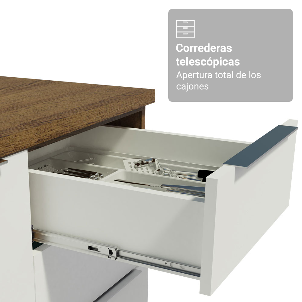 Kit Bajo Mesada con Cristalero Madesa Stella 70cm MB