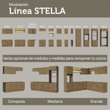 Kit Bajo Mesada + Cristalero 70cm Marrón Stella Madesa 02