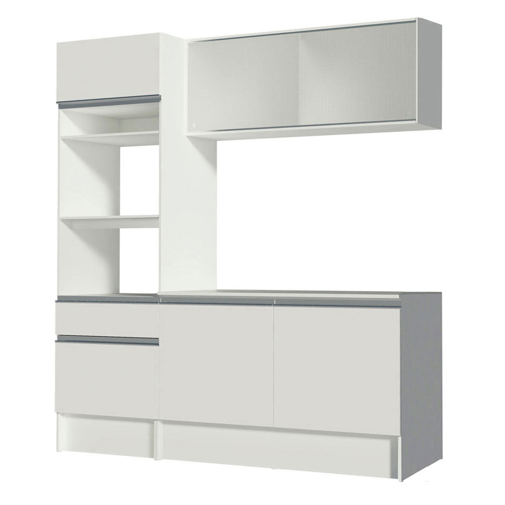 Combo completo de Cocina 180 cm, Blanco Topazio Pop