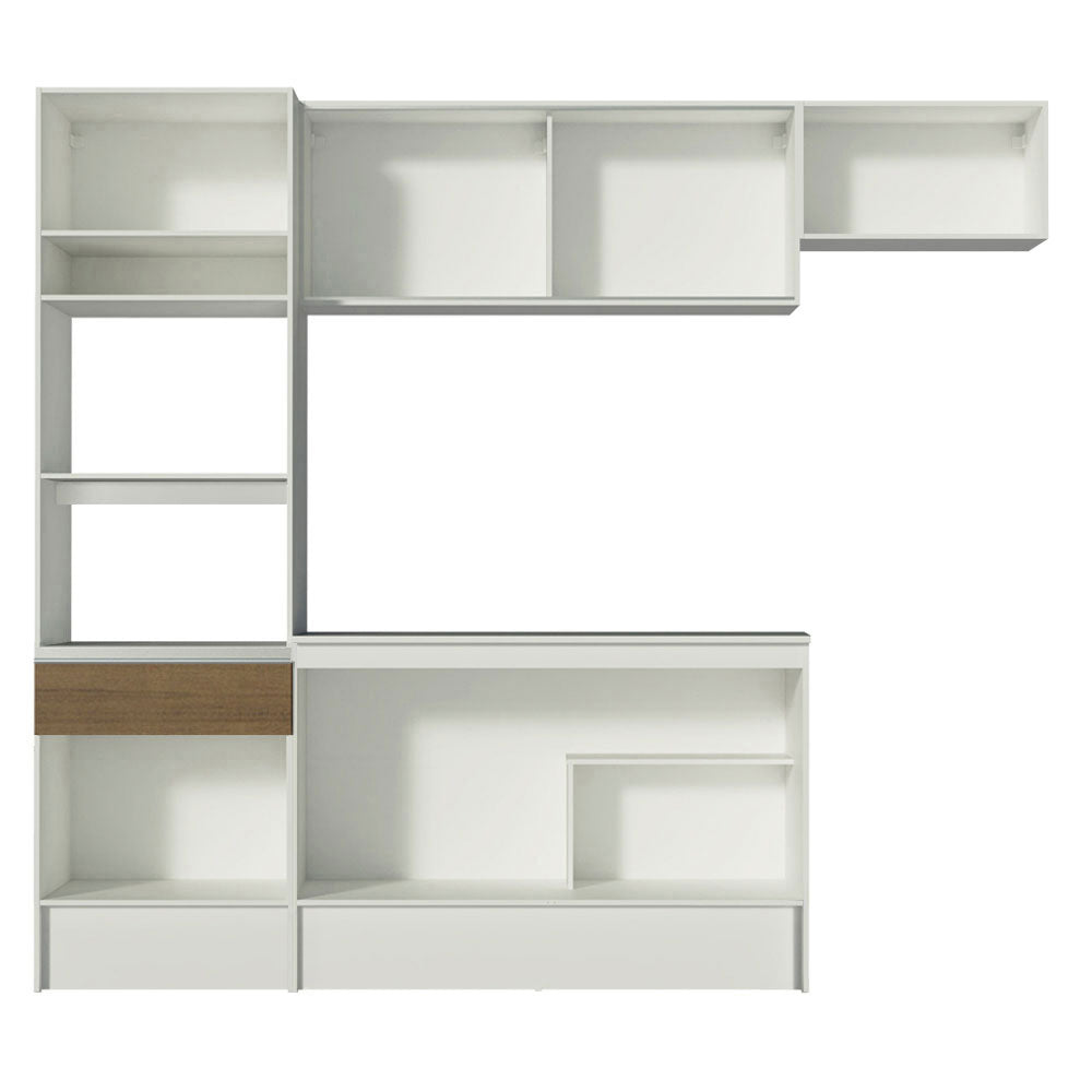 Combo completo de Cocina 240cm Blanco/Marrón Topazio 01