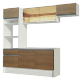 Combo completo de Cocina 240cm Blanco/Marrón Diamante Madesa 02