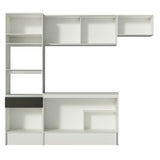 Combo Completo de Cocina 240 cm Blanco/Negro/Blanco Diamante Madesa 02