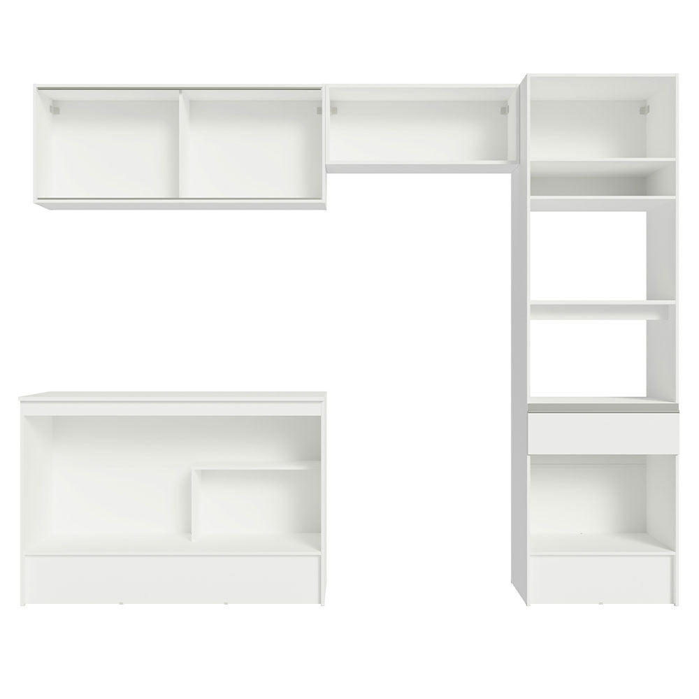 Combo completo de Cocina, 260cm, Blanco Topazio 01