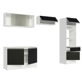 Combo Completo de Cocina 260 cm Blanco/Negro Topazio Madesa 01