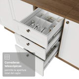 Cocina Compacta 180 cm Vik Marrón/Blanco 02