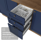 Combo de Cocina 270 cm Vik Marrón/Azul 03