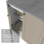 Combo completo de Cocina 270 cm Blanco/Crema Vik Madesa