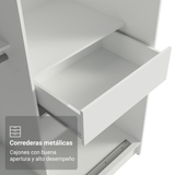 Conjunto 2 Placares 4 Puertas Corredizas Blanco/Negro Tokio Madesa