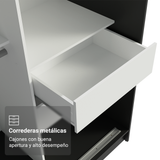 Conjunto 2 Placares 4 Puertas Corredizas Negro Tokio Madesa