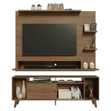 Rack con Panel para TV hasta 60 Pulgadas 180 cm con Patas Marrón Cancun Madesa
