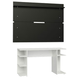 Escritorio Gamer Madesa 9409 con Panel para TV hasta 65 Pulgadas Blanco/Negro
