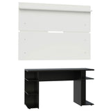 Escritorio Gamer Madesa 9409 con Panel para TV hasta 65 Pulgadas Negro/Blanco