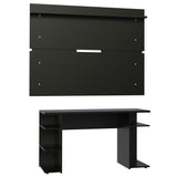 Escritorio Gamer Madesa 9409 con Panel para TV hasta 65 Pulgadas Negro