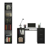 Escritorio Madesa Alaska y Librero Organizador 6906 Negro