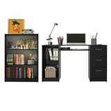 Escritorio Madesa Alaska y Librero Organizador 6907 Negro