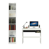 Escritorio Madesa Rubi y Librero Organizador 6906 Blanco