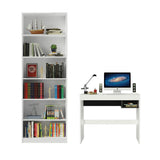Escritorio Madesa Rubi + Biblioteca 6908 Blanco