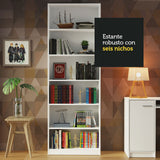 Kit Biblioteca Madesa Estante Librero 6908 + Estante Librero 6906 Blanco
