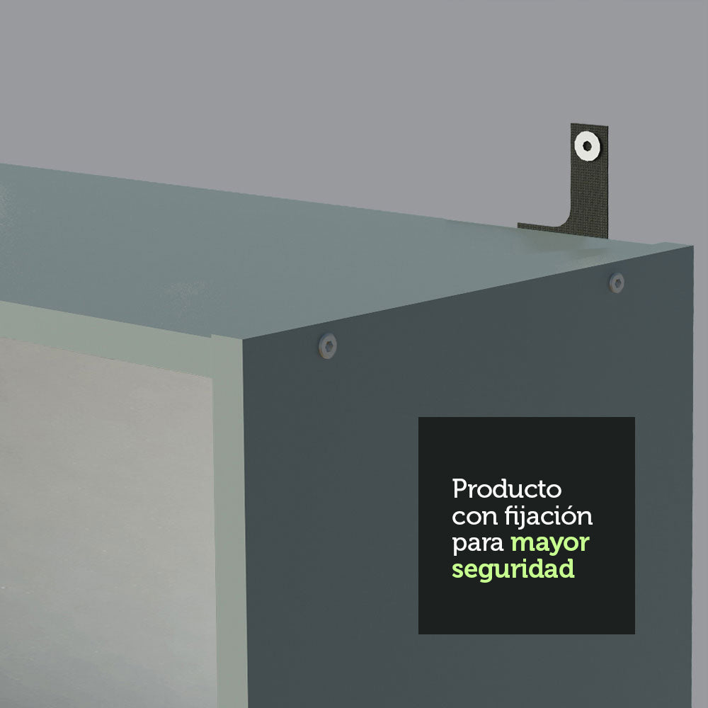 Kit Biblioteca Madesa con 2 Estantes Librero 6908 Gris