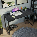 Kit Escritorio Industrial y Estante Escalera Negro Madesa
