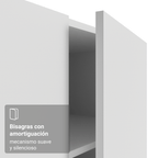 Kit Escritorio Industrial 2 Placard Neo 2 Repisas Blanco/Negro Madesa